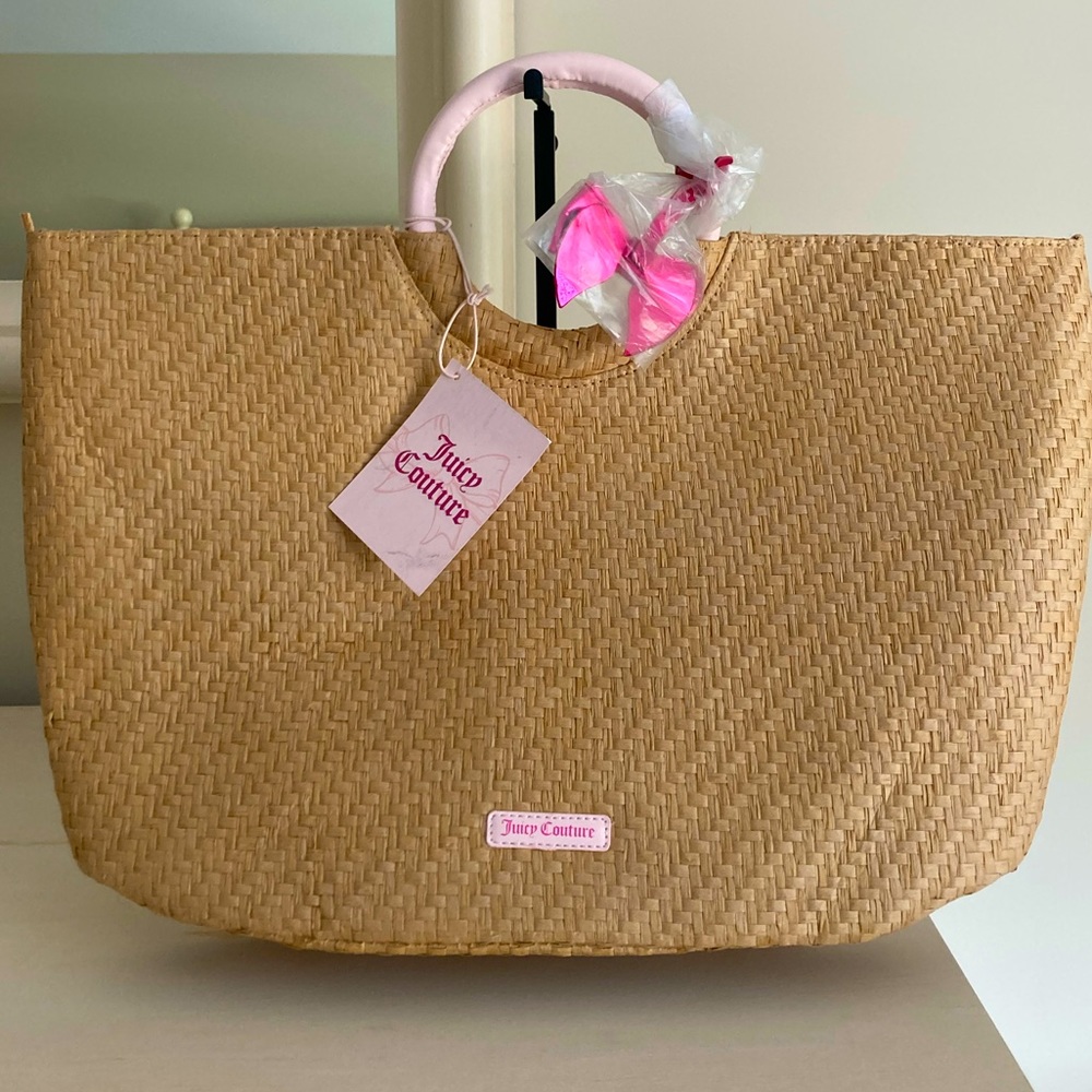 NWT Juicy Couture Straw Tote